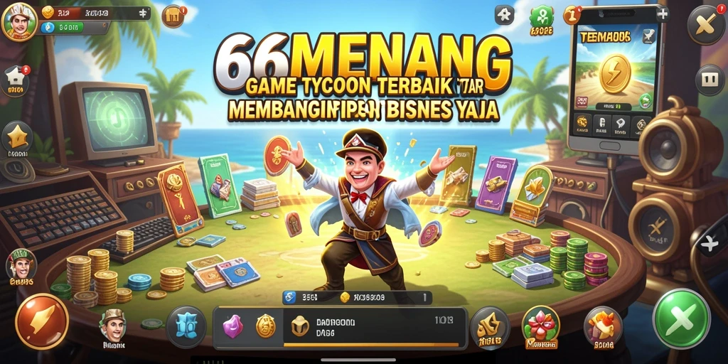 Screenshot utama 66MENANG menampilkan keseruan gameplay Tycoon.