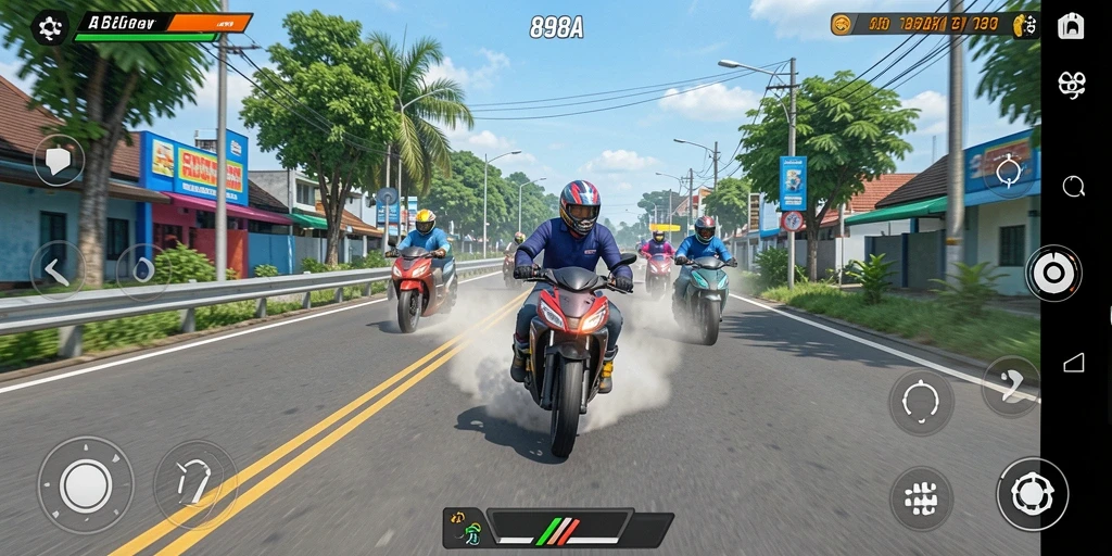Tangkapan layar dari gameplay seru di 898A.