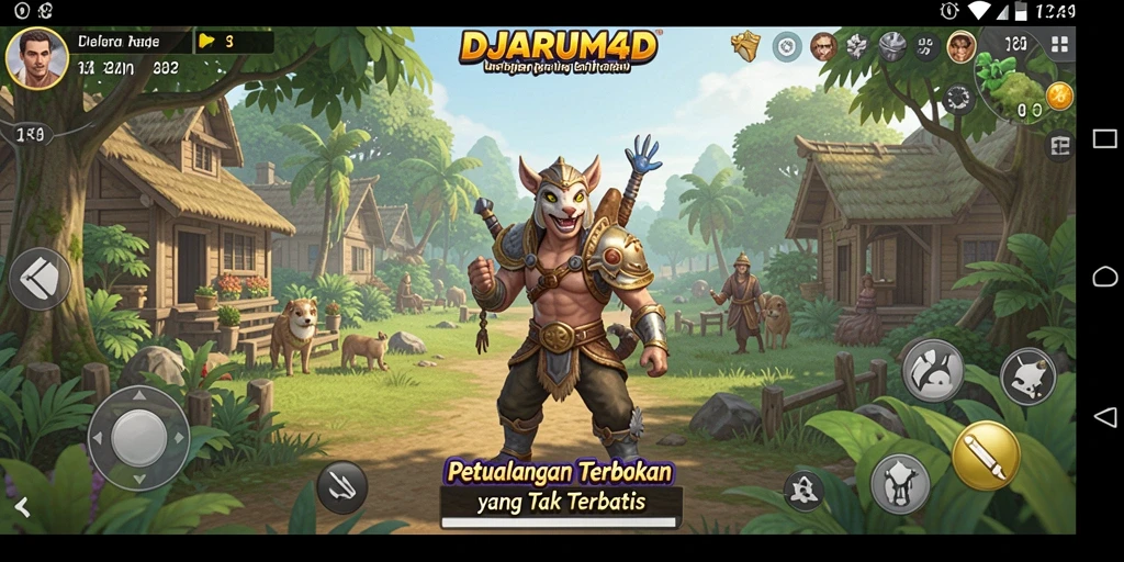 Tampilan gameplay seru DJARUM4D dalam dunia terbuka yang luas.