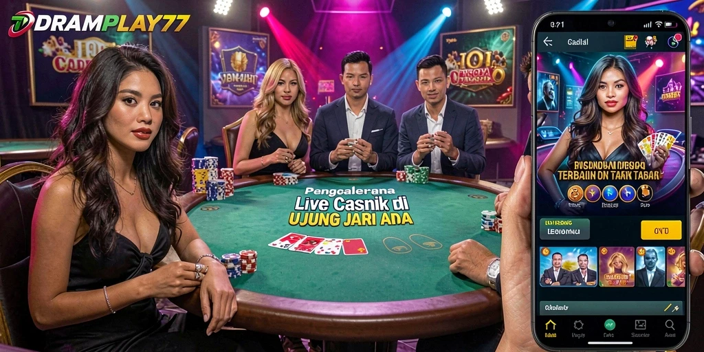 Tampilan gameplay Live Casino yang mendebarkan dan interaktif.