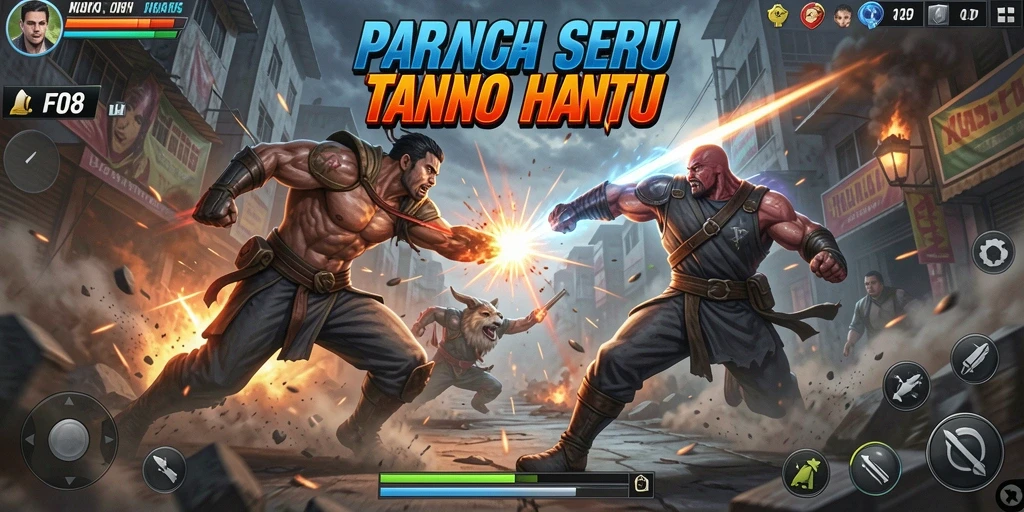 Screenshot F08 menampilkan aksi pertarungan yang mendebarkan.