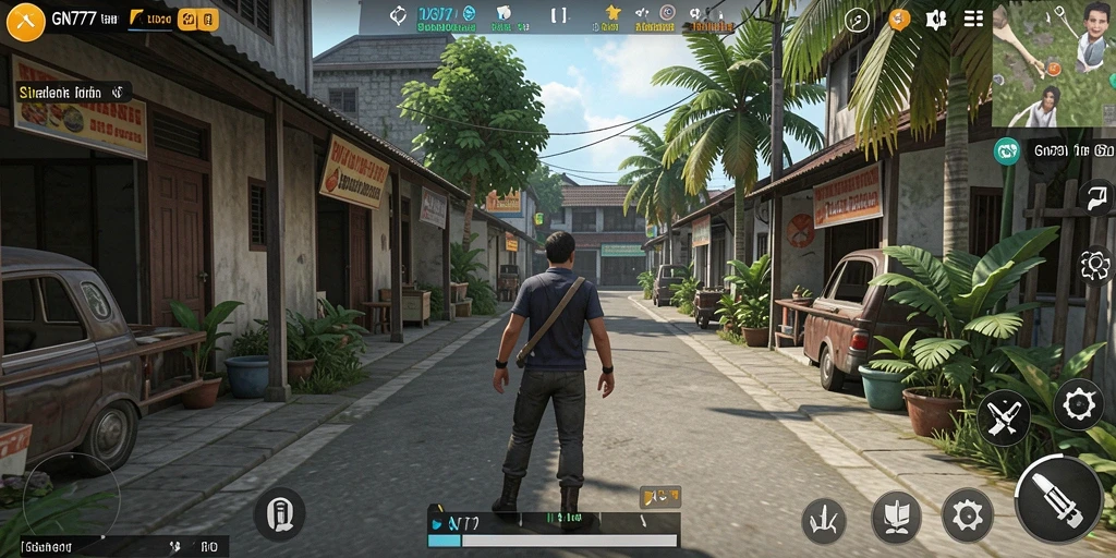 Screenshot gameplay GN777 yang menampilkan interaksi dalam simulasi.