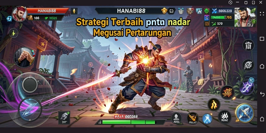 Tangkapan layar menunjukkan momen strategis dalam permainan HANABI88.