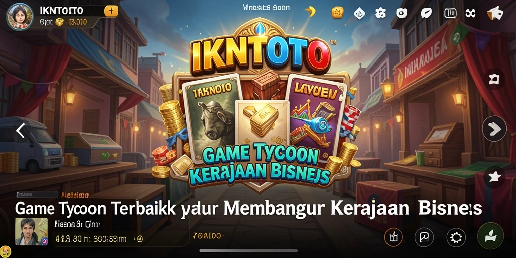 Tampilan gameplay <strong>IKNTOTO</strong> yang seru dan interaktif saat membangun kerajaan bisnis.