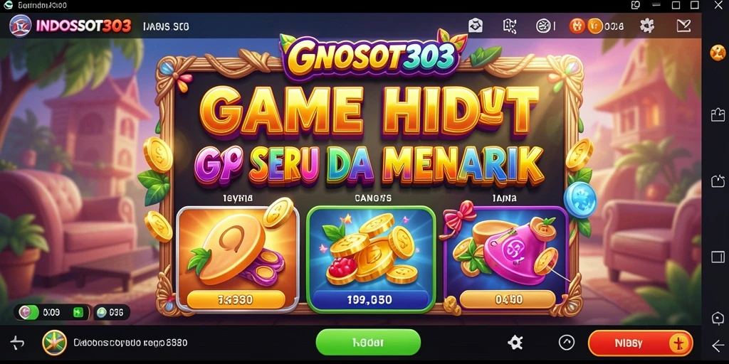 Tampilan menarik dari gameplay dalam INDOSLOT303 yang seru dan mengasyikkan.