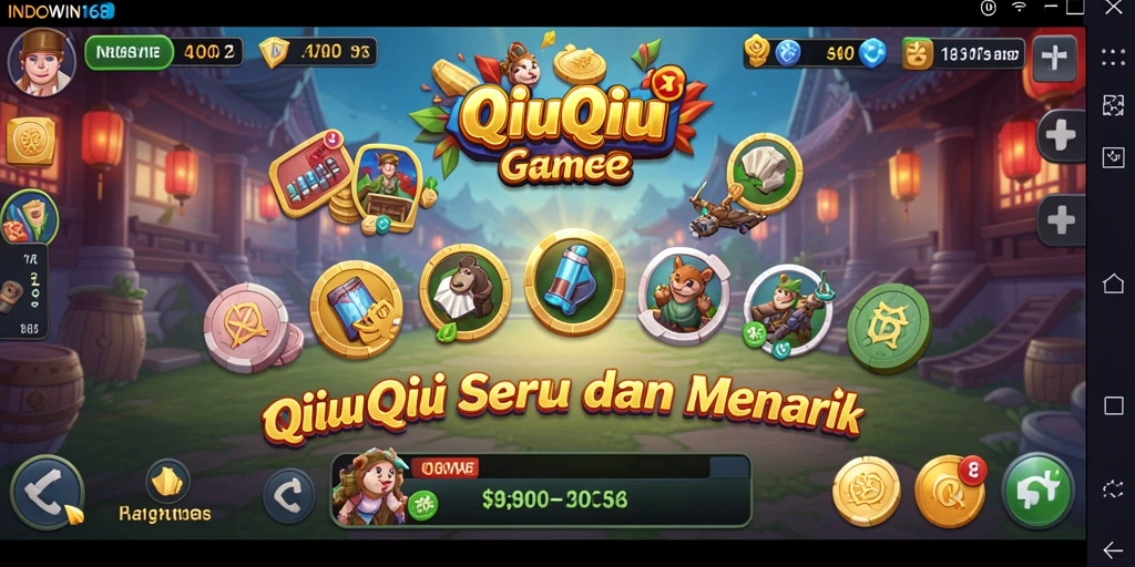 Tampilan gameplay seru QiuQiu di INDOWIN168.