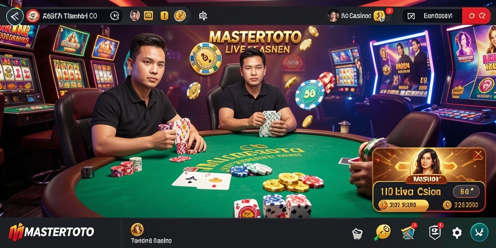 Tampilan menarik dari gameplay MASTERTOTO di Live Casino.