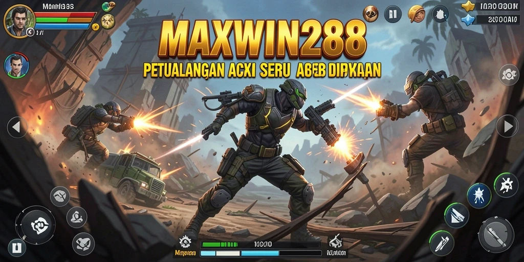Tampilan gameplay mendebarkan dalam aksi nonstop.