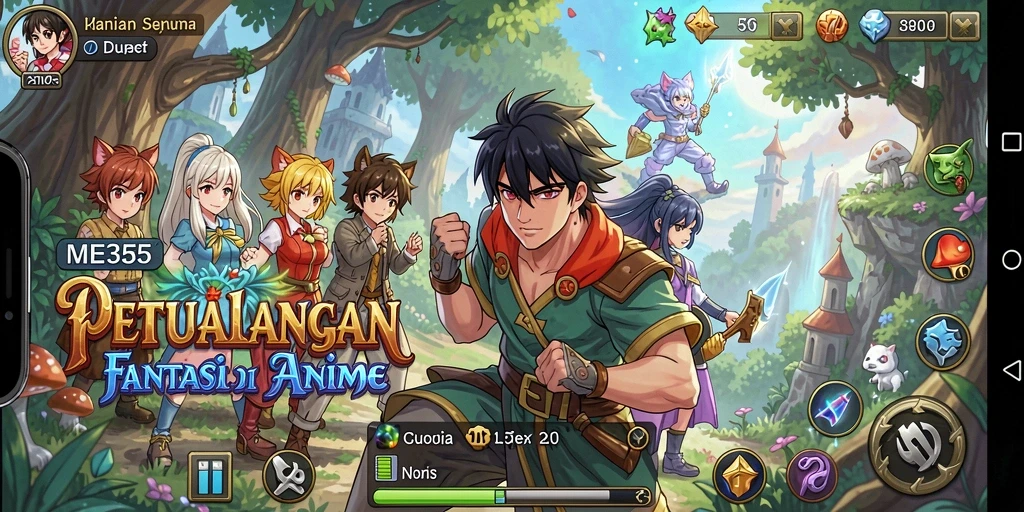 Gameplay ME355 yang seru menampilkan karakter Anime yang menarik.