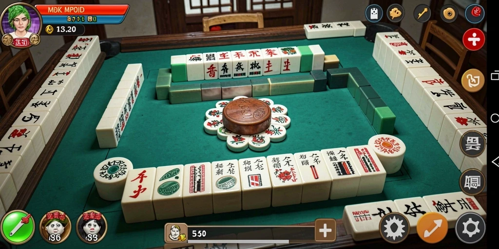 Tampilan gameplay MPOID yang seru dan menantang dalam permainan Mahjong.