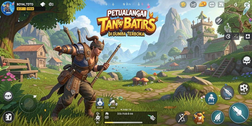 Tangkapan layar utama gameplay ROYALTOTO menampilkan momen eksplorasi dunia terbuka.