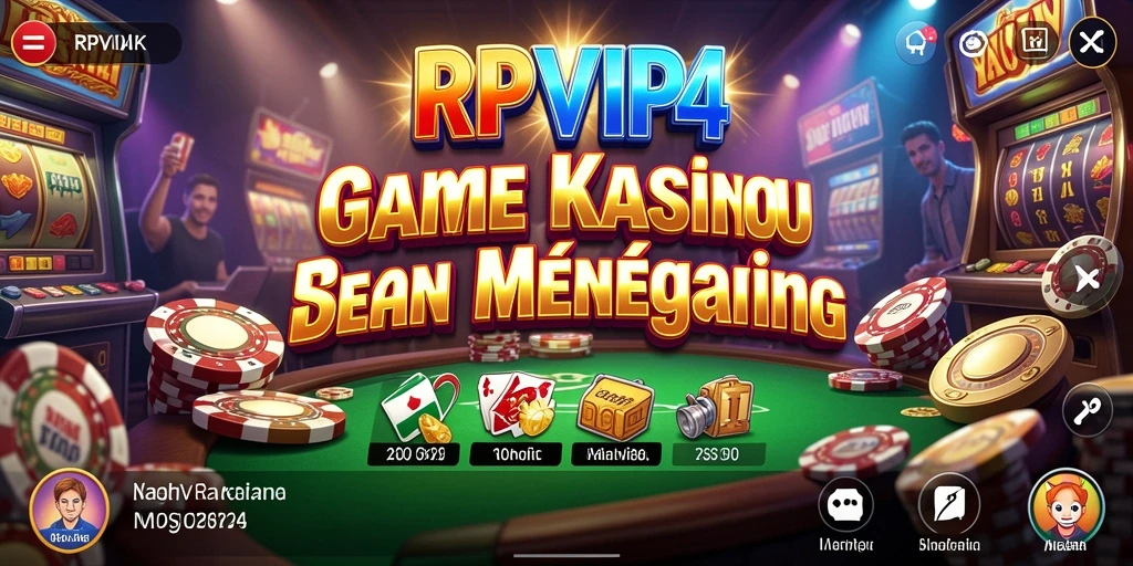 Tampilan gameplay RPVIP4 dengan suasana kasino yang menegangkan.