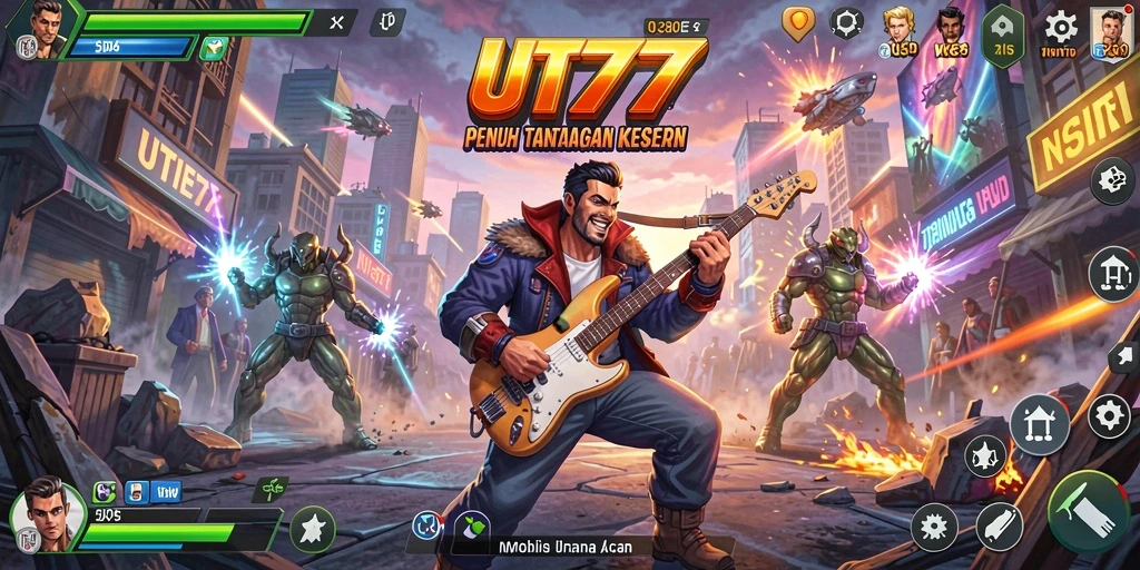 Tampilan gameplay seru dan menantang dari UT77 di layar.