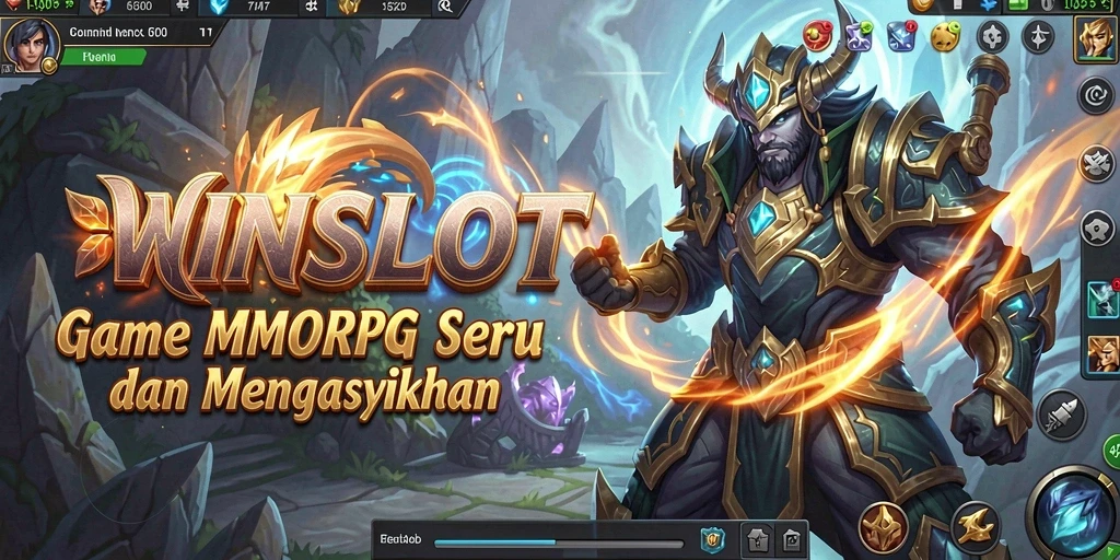 Screenshot utama WINSLOT menampilkan aksi seru dalam pertempuran MMORPG.