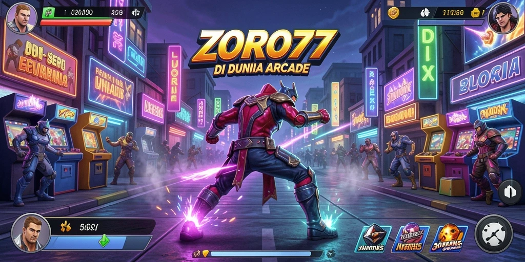 Tampilan gameplay ZORO77 yang seru dan dinamis.